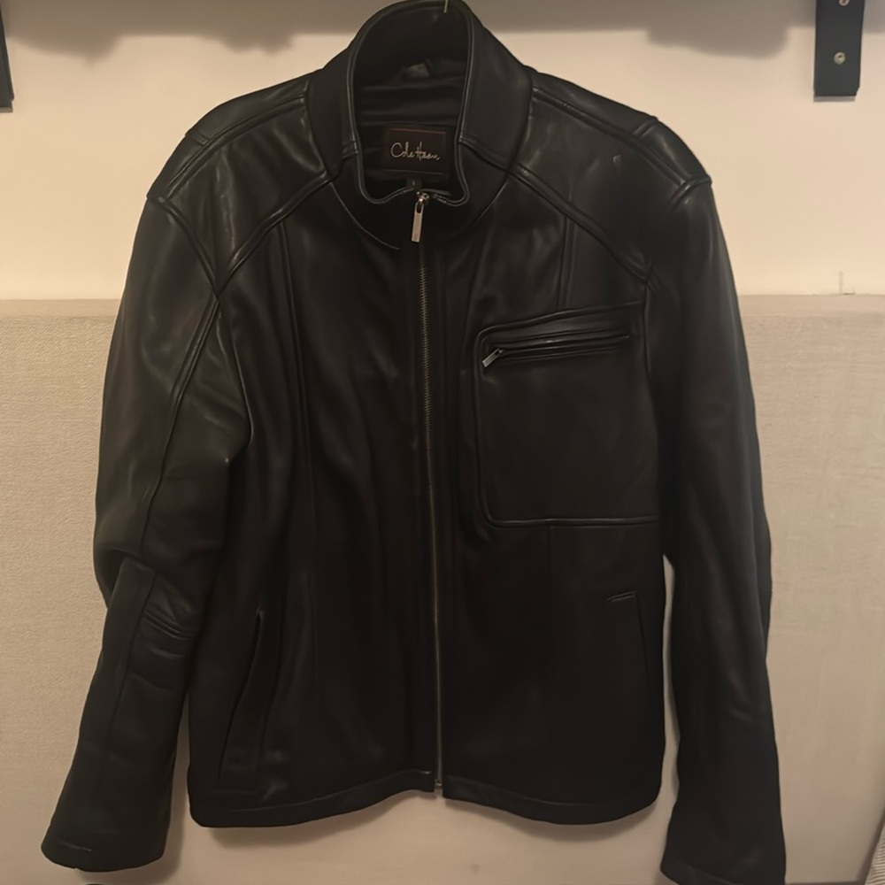 Real Leather Cole Haan classic leather Jacket